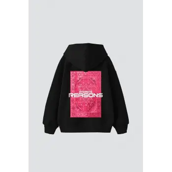 Vırtual Tracks Baskılı Oversize Unisex Premium Siyah