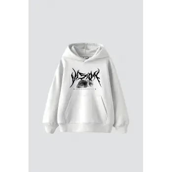 Vision Of Poseidon Baskılı Oversize Unisex Premium Beyaz