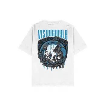 Visionangle Beyaz Oversize Unisex T-shirt