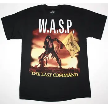 W.A.S.P. CRIMSON IDOL NEW BLACK T-SHIRT ÖN VE ARAKA BASKILI