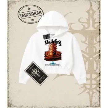 WATCHED Kadın Crop Kapşonlu Sweatshirt