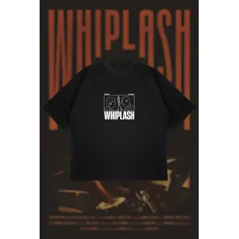 Whiplash Tempo Baskılı Oversize Unisex Pamuklu Nefes Alan Kalın Kumaşlı