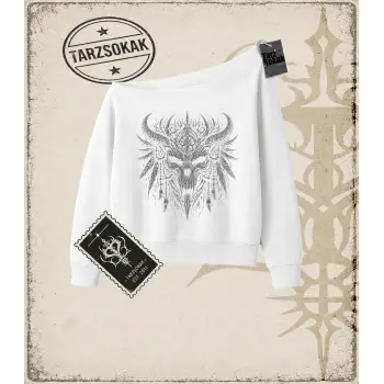 WITCH Kadın Kayık Yaka Sweatshirt