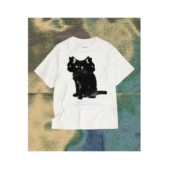 Y2k Unisex Oversize Kedili Gotik Tshirt