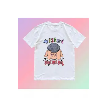 Y2k Unisex Oversize Komik Baskılı Tshirt
