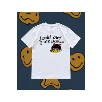 Y2k Unisex Oversize Lucki Me I See Ghost Tshirt