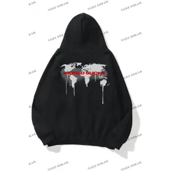 Y2K Unisex World Sucks Sweatshirt KOD 1801