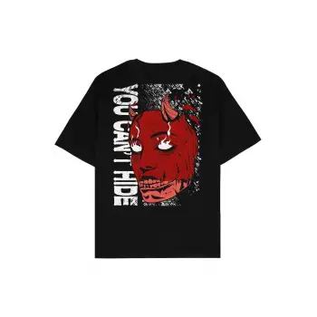 You Cant Hide Siyah Oversize Unisex T-shirt