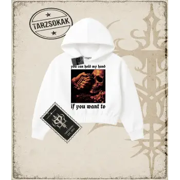 YOUCAN Kadın Crop Kapşonlu Sweatshirt