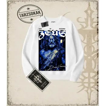 ZEUS Oversize Unisex Bisiklet Yaka Sweatshirt