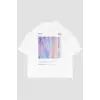 1989 Sırt Baskılı Oversize Unisex Beyaz