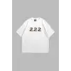 222 Leopar Baskılı Oversize Unisex Premium Beyaz