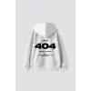 404 Error Baskılı Oversize Unisex Premium Beyaz