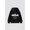 404 Error Baskılı Oversize Unisex Premium Siyah