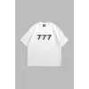 777 Leopar Baskılı Oversize Unisex Premium Beyaz
