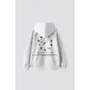 816 Clock Baskılı Oversize Unisex Beyaz