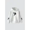 816 Stars Baskılı Oversize Unisex Beyaz