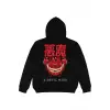 A Devil Mind Siyah Oversize Unisex Kapüşonlu Sweatshirt Hoodie