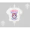 Adorable Kawaii Kedi Arka Baskılı Babby Tee Tshirt