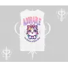 Adorable Kawaii Kedi Arka Baskılı Kolsuz Tshirt