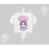 Adorable Kawaii Kedi Arka Baskılı Oversize Crop Tshirt