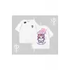 Adorable Kawaii Kedi Arka Baskılı Oversize Tshirt