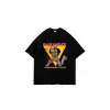 Adrift Somewhere In Time Baskılı Oversize Unisex Siyah