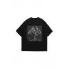 All Eyez On Me Baskılı Oversize Unisex Siyah