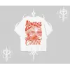 Always Chillin Kedi Arka Baskılı Oversize Tshirt