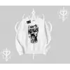 Am Hungry Kedi Baskılı Biskilet Sweatshirt