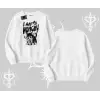 Am Hungry Kedi Baskılı Biskilet Sweatshirt