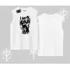Am Hungry Kedi Baskılı Kolsuz Tshirt