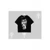 Am Hungry Kedi Baskılı Oversize Tshirt