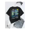 Arkası Baskılı Unisex Oversize T-Shirt