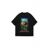 Art Is Supplication Siluet Baskılı Oversize Unisex Siyah
