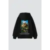 Arts Supplication Baskılı Oversize Unisex Premium Siyah