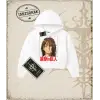 Attack On Titan Anime Baskılı Kadın Crop Kapşonlu Sweatshirt