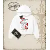 Attack On Titan Anime Baskılı Kadın Crop Kapşonlu Sweatshirt