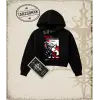 Attack On Titan Anime Baskılı Kadın Crop Kapşonlu Sweatshirt