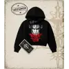 Attack On Titan Anime Baskılı Kadın Crop Kapşonlu Sweatshirt