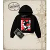 Attack On Titan Anime Baskılı Kadın Crop Kapşonlu Sweatshirt