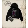 Attack On Titan Anime Baskılı Kadın Crop Kapşonlu Sweatshirt