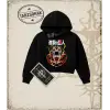 Attack On Titan Anime Baskılı Kadın Crop Kapşonlu Sweatshirt