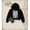 Attack On Titan Anime Baskılı Kadın Crop Kapşonlu Sweatshirt
