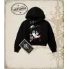 Attack On Titan Anime Baskılı Kadın Crop Kapşonlu Sweatshirt