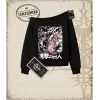 Attack On Titan Anime Baskılı Kadın Kayık Yaka Sweatshirt