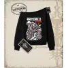 Attack On Titan Anime Baskılı Kadın Kayık Yaka Sweatshirt