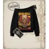 Attack On Titan Anime Baskılı Kadın Kayık Yaka Sweatshirt