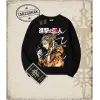 Attack On Titan Anime Baskılı Oversize Unisex Bisiklet Yaka Sweatshirt