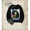 Attack On Titan Anime Baskılı Oversize Unisex Bisiklet Yaka Sweatshirt